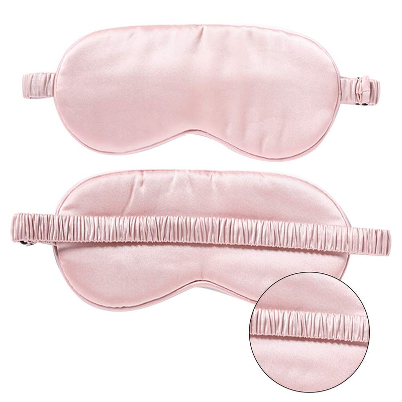 Pink Sleep Eye Mask Silk Sleep Mask Ultra Soft Blindfold Breathable Eye Cover Sleeping Mask Eyeshade with Elastic Strap and Ear Plug for Men Women Kids Night Sleeping Travel Nap Mothers Day Presents Pink - NewNest Australia