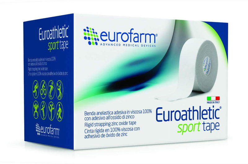 EUROATHLETIC Sports Tape - Strong Adhesive Bandage for Athletes and Medical Trainers, Easy to Tear, No Sticky Residue, Ideal for Lacrosse, Hockey, Climbers and Boxing - 1 ½ in x 11 yds 1 1/2 in x 11 yds - NewNest Australia