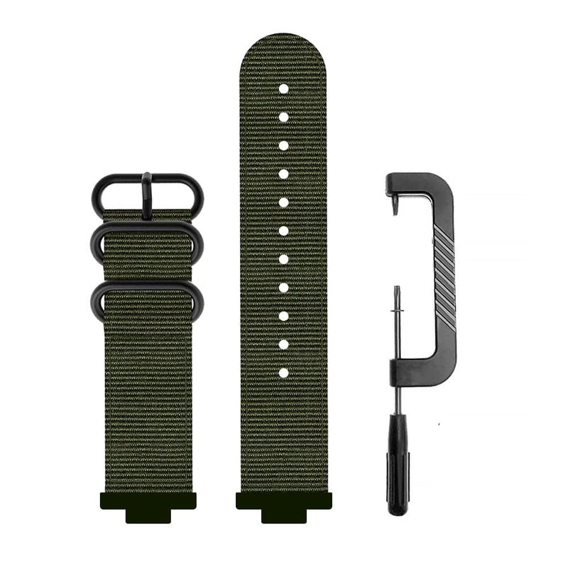 C2D JOY Canvas Nylon Strap Compatible with Garmin Approach S5/S6/S20 Golf Watch Replacement Band Fits 5.7"-8.0" wrists. Army Green - NewNest Australia