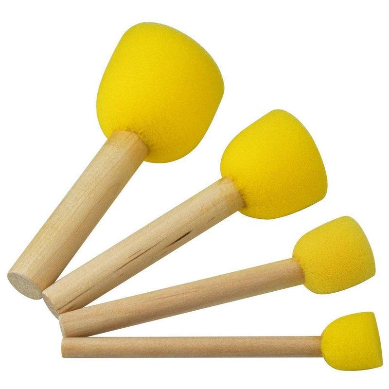 WAFJAMF 20-Pieces Assorted Size Round Sponges Brush Set, Paint Tools for Kids - NewNest Australia