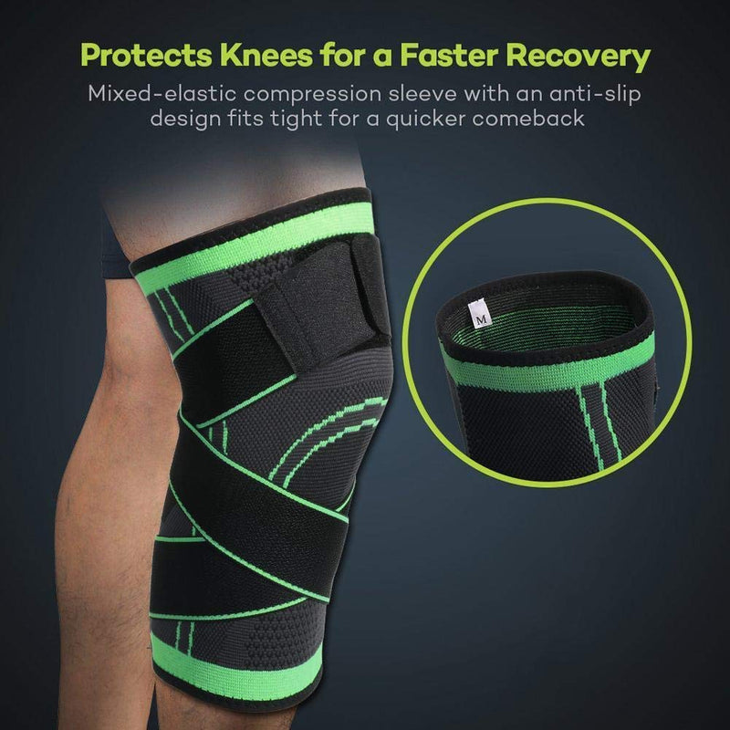 Vitoki Knee Supports for Arthritis Joint Pain 1 Pack, Knee Brace for Men & Women Knee Sleeve for Meniscus Tear ACL Running Workout Basketball Gym Green XX-Large XXL - NewNest Australia