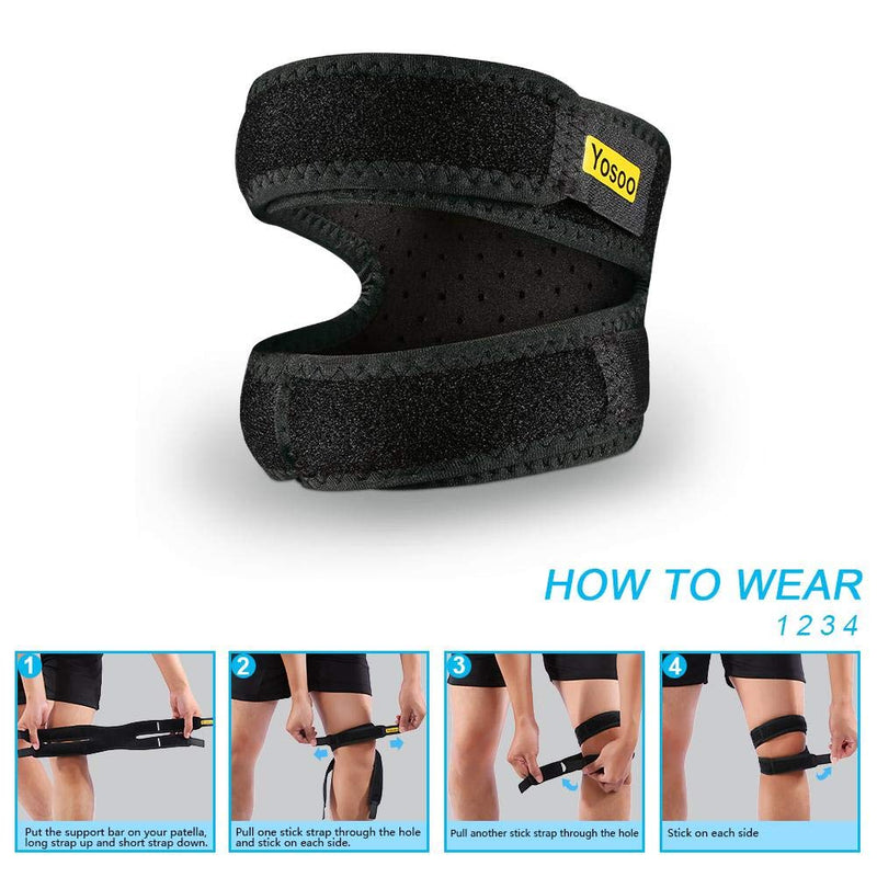 Knee Strap, Patellar Tendon Support Strap, Patella Bandage Knee Strap, Adjustable Knee Protection For Running, Jumping, Basketball, Outdoor Sports Or Knee Pain Relief, Adjustable Neoprene Knee Strap - NewNest Australia