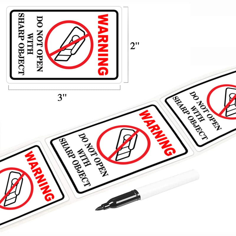 2x3 inch Do Not Open with Sharp Object Industrial Warning Labels International Special Handling Shipping Pallet Stickers for Shipping, Handling,Packing,Moving 500pcs - NewNest Australia