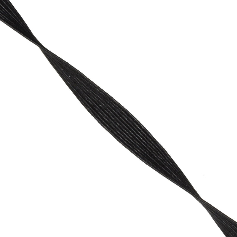 Mandala Crafts Flat Elastic Band, Braided Stretch Strap Cord Roll for Sewing and Crafting; 3/8 inch 10mm 50 Yards Black - NewNest Australia