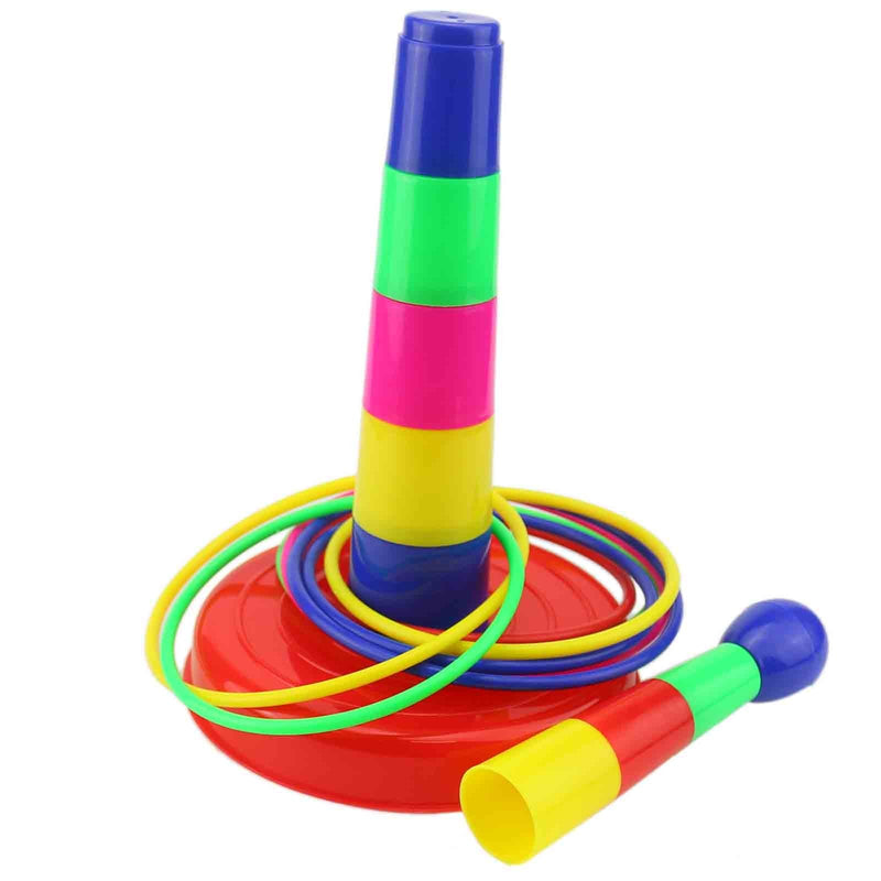 Ogrmar 18" Colorful Plastic Sport Ring Toss Game Set for Kids - NewNest Australia