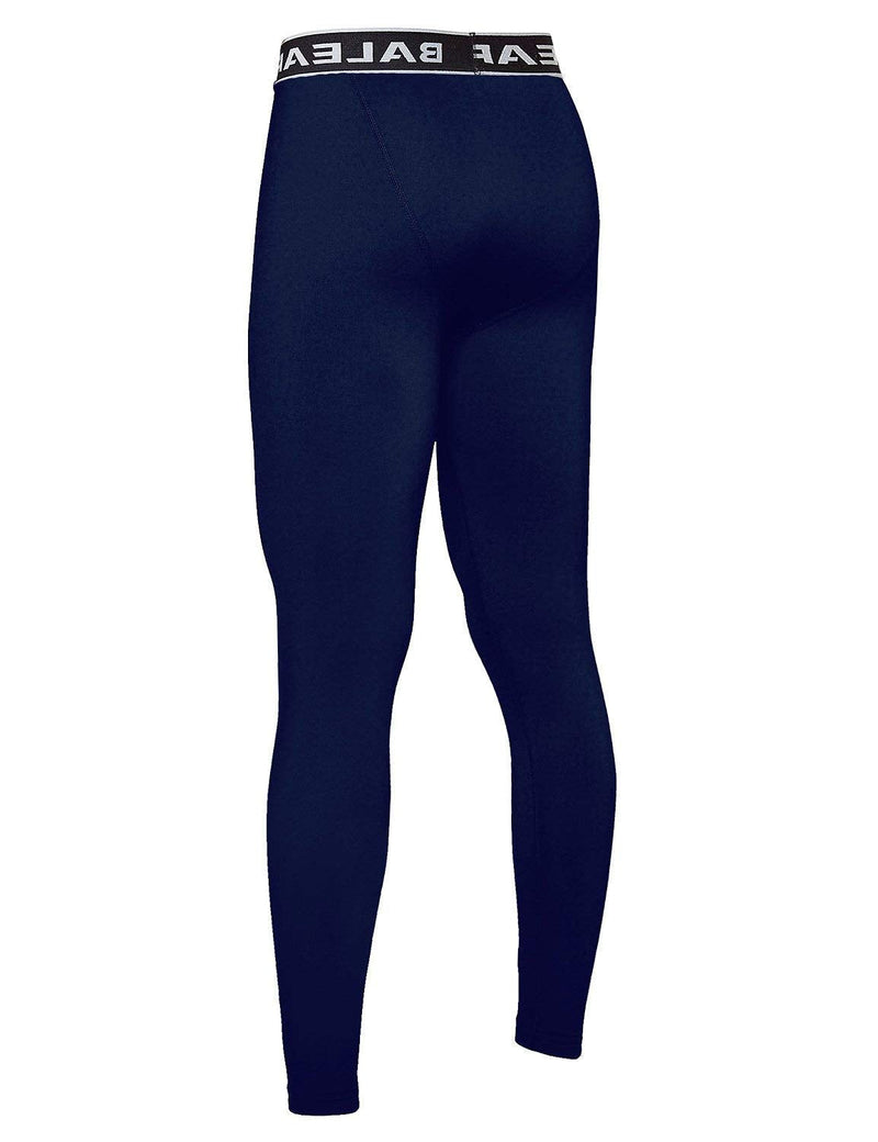 BALEAF Youth Boys'/Girls' Compression Pants Base Layer Yoga Leggings Sports Tights Running Workout Training X-Small Navy - NewNest Australia