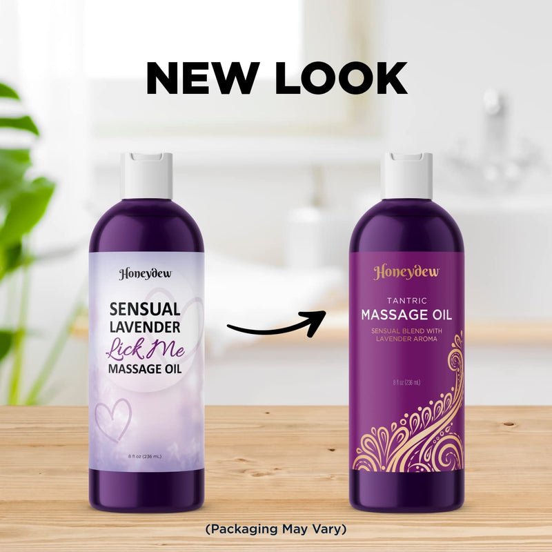Lavender Sensual Massage Oil for Couples - Relaxing Couples Massage Oil with Sweet Almond Oil and Lavender Essential Oil - Highly Absorbent Non Greasy and High Glide Body Oil for Men and Women - NewNest Australia