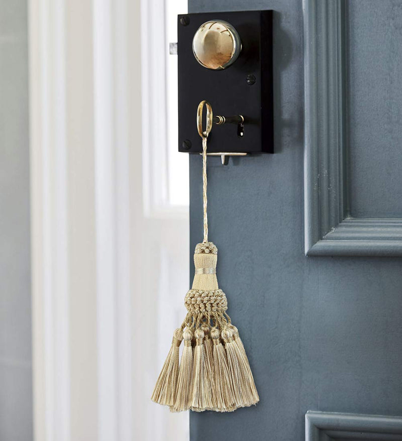 BEL AVENIR Set of 4 Tassel for Craft Elegant Polyester Tassels for Pillow Key Tassel DIY Accessories for Curtain and Home Decor- Beige 4 Pack - NewNest Australia