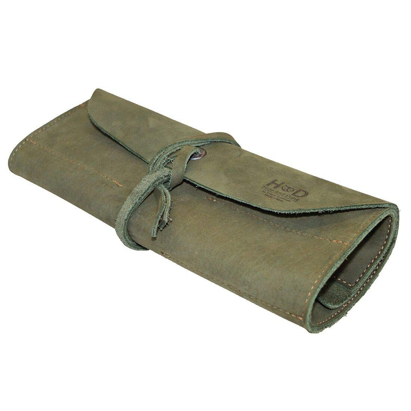 Hide & Drink, Rustic Leather Small Tool Roll Handmade Includes 101 Year Warranty :: Peat Moss - NewNest Australia