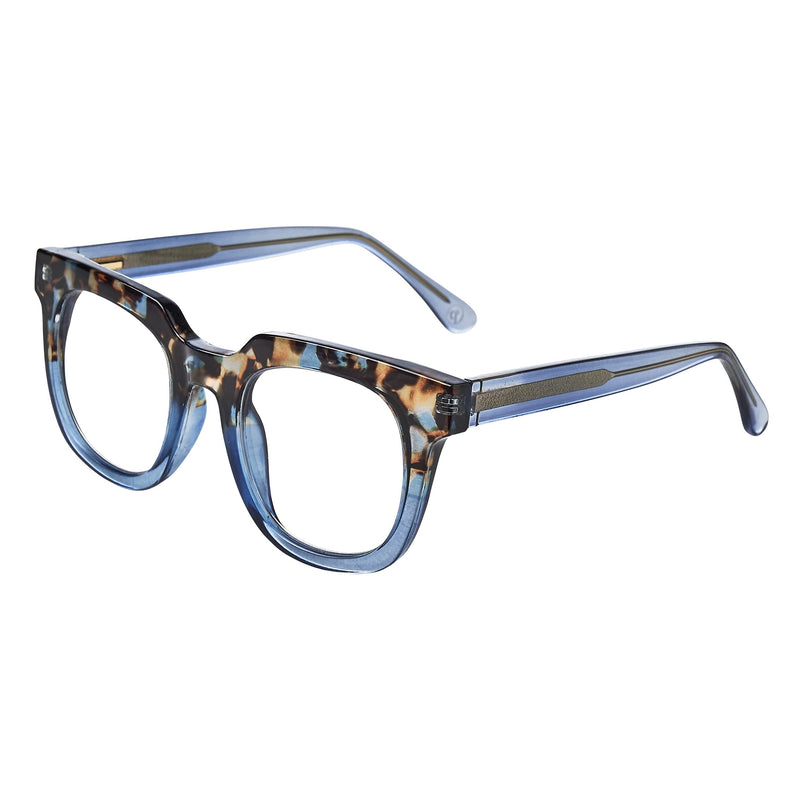 Peepers by PeeperSpecs Women's Showbiz Soft Square Blue Light Blocking Reading Glasses Blue Quartz/Blue 50 Millimeters 0 x - NewNest Australia