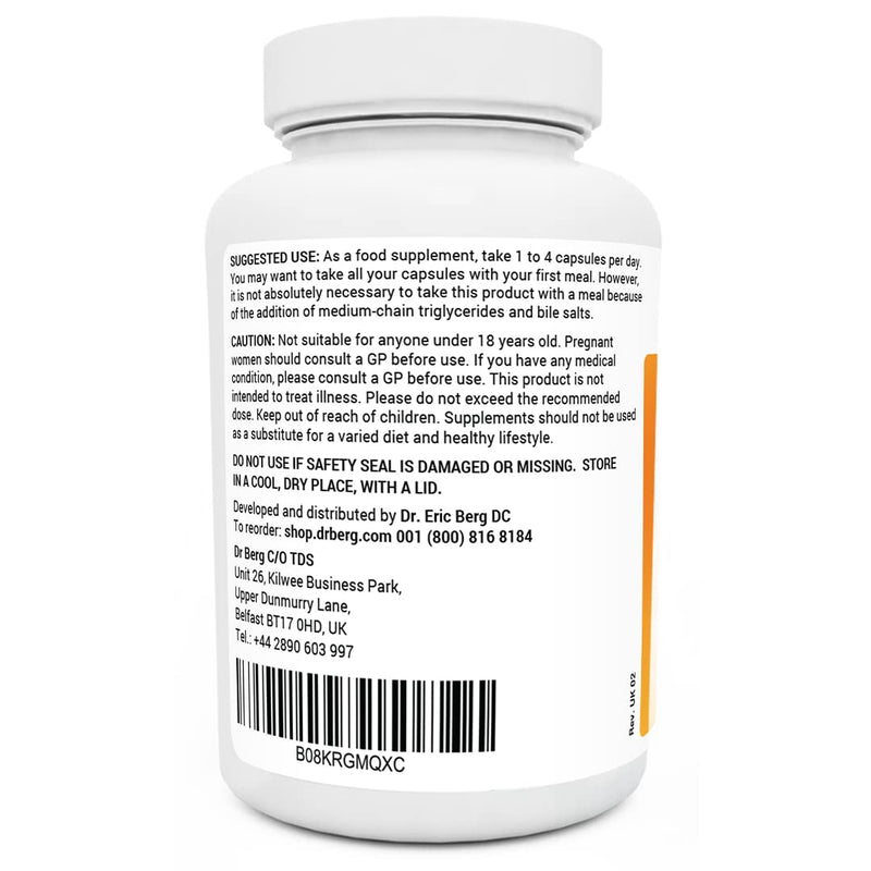 Dr. Berg's D3 & K2 Vitamin - D3K2 Supplement for Normal Joints, Bone & Ligaments Support - 2000 IU of Vitamin D3 & 50 mcg of Vitamin K2 MK7-120 Capsules - NewNest Australia