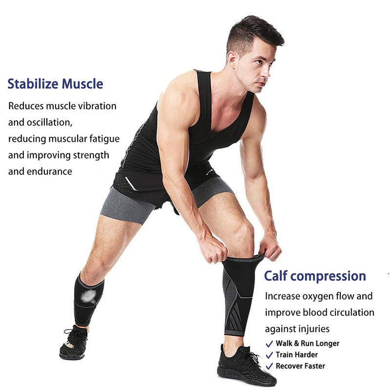 Solo Actfit Calf Support, Calf Support, Compression Calf Sleeves, Leg Warmers, Adjustable Calf Support, Footless Compression Socks For Sports, Running, Cycling, Crossfit, Gym, Tennis - NewNest Australia