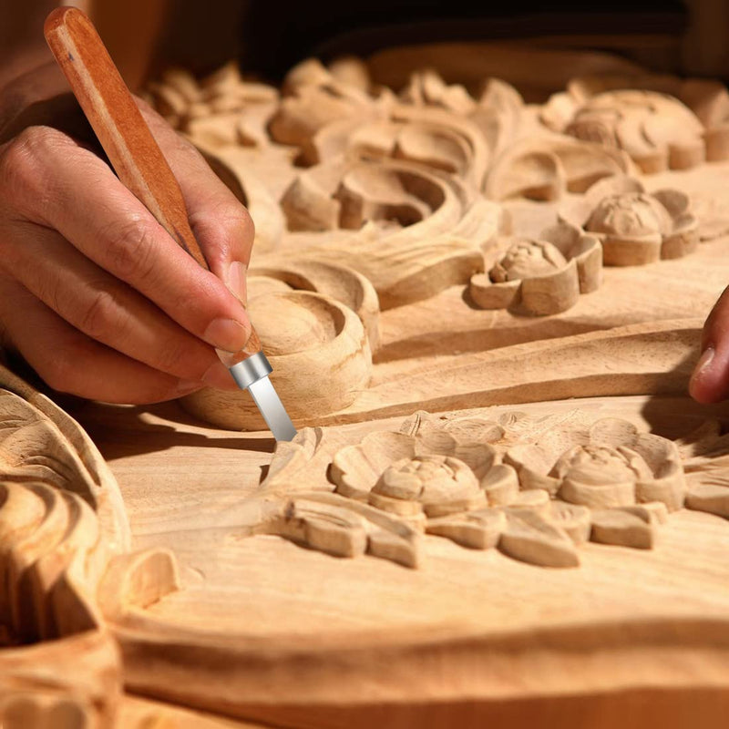 Wood Carving Tools, Adevena 12 Set SK2 Carbon Steel Sculpting Knife Kit for Beginners & Professions - NewNest Australia