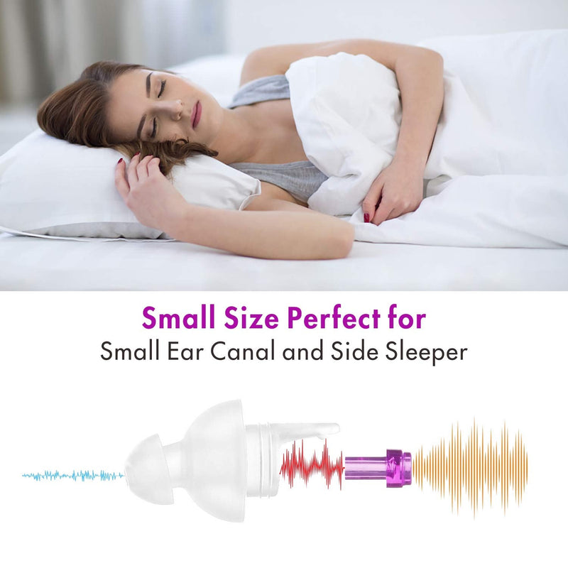 Ear Plugs for Sleeping, Eargrace 2 Pairs Silicone Reusable Noise Canceling Earplugs [Ultra Soft and Perfect for Women Small Ear Canal], 31dB Hearing Protection Ear Plugs for Sleeping, Snoring and More - NewNest Australia