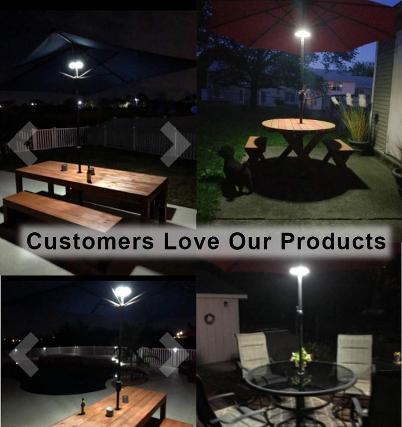 Umbrella Light, Magictec 44 LED Patio Umbrella Cordless Lights with 3 Lighting Modes Operated by 4 AA Battery (NOT INCLUDE) for Patio Umbrellas Camping Tents or Outdoor Use - NewNest Australia