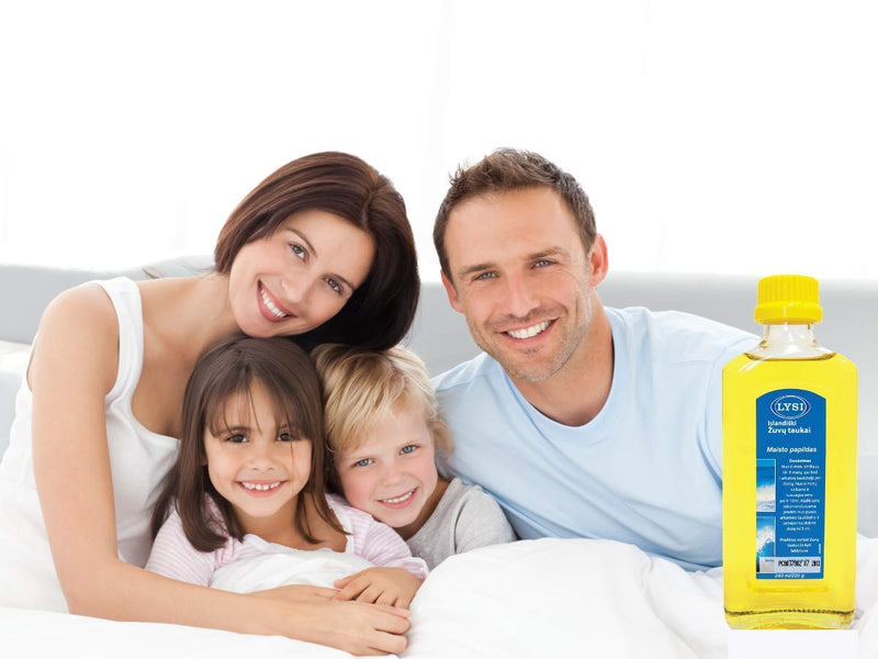 LYSI ICELANDIC LIVER OIL with vitamins A, D and E, lemon flavor, 240ml, of the highest quality for a strengthened immune system - NewNest Australia