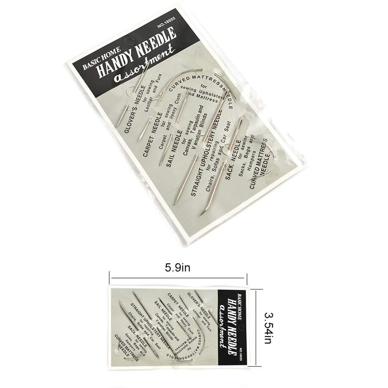 Topus Extra Strong Upholstery Repair Sewing Thread Kit and Heavy Duty Household Hand Needles, Including 7 Styles of Leather Canvas Sewing Needles and 3 Colors Nylon Thread (54 Yard of Each Roll) - NewNest Australia