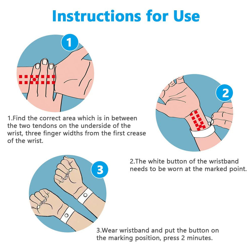 Acwoo Acupressure Bracelet, 4 Pairs Acupressure Band Anti-Nausea Wristbands For Adults And Children, Acupressure Bracelets For Pregnancy Nausea, Seasickness, Travel Sickness - NewNest Australia