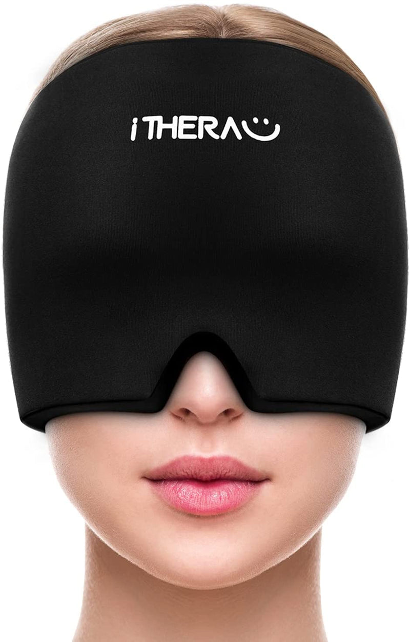 Ithearu Migraine Mask Gel Cooling Hat Migraine Cooling Pad Headache & Migraine Hat Sleeping Mask Women Cold Therapy Cap Migraine Relief Stretchy Migraine Headache Hat 2022 New Migraine Relief Cap - NewNest Australia