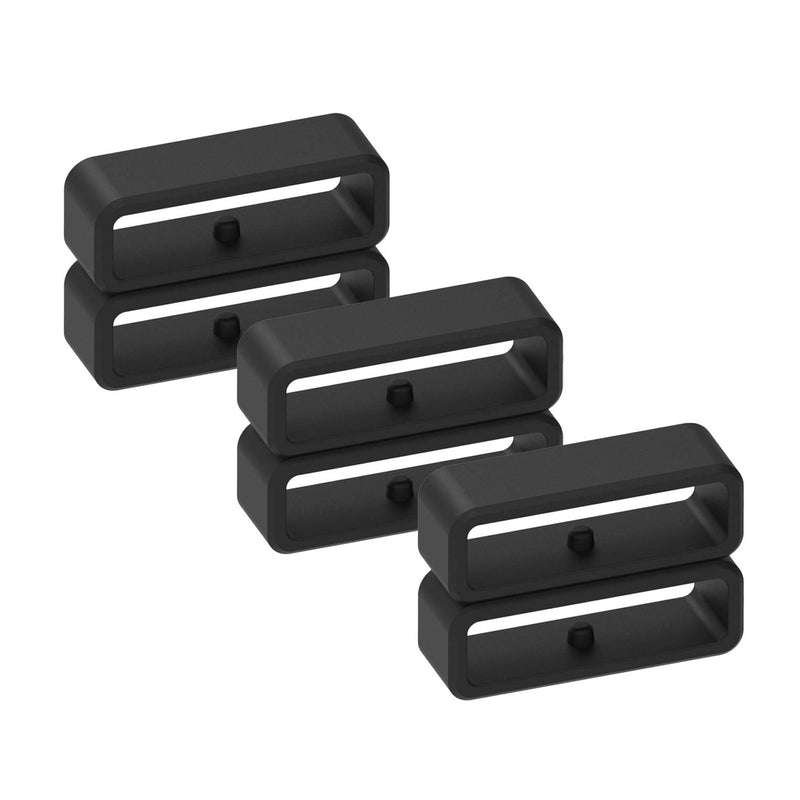 Band Keepers Compatible with Garmin Instinct/Instinct 2/Vivoactive 4/Fenix 7/Fenix 6/Fenix 5 Watch Bands, Silicone Fastener Rings Security Loop/Holder/Retainer (Black-6pcs) Black-6pcs - NewNest Australia