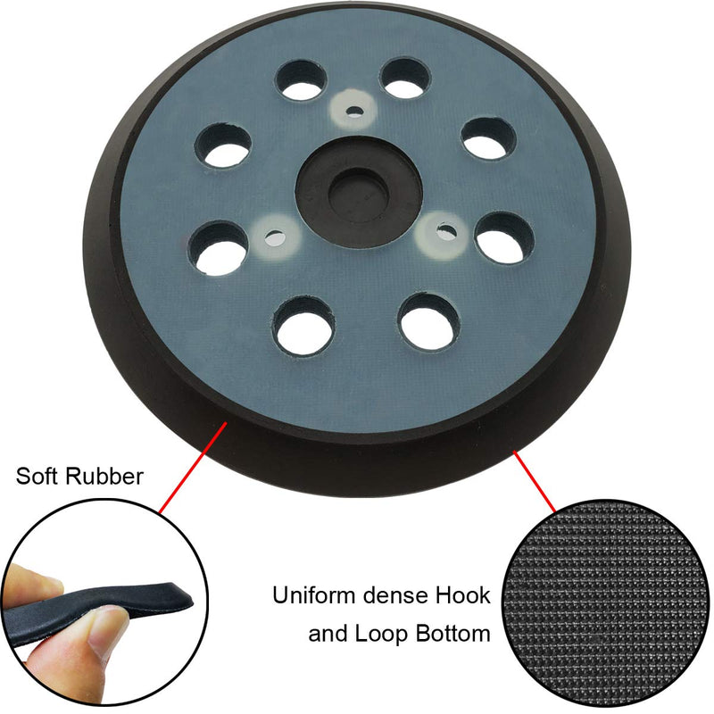 5 Inch 8 Hole Replacement Sander Pad for DeWalt 151281-08, DW4388, Makita 743081-8, 743051-7, Porter Cable - Fits DW421/K, DW423/K, Makita BO5010, BO5030K, BO5031K, BO5041K, Porter Cable 390K 382 343 - NewNest Australia