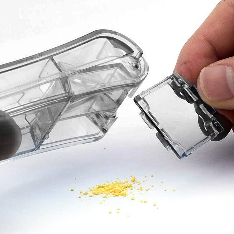 Pill Cutter for Small or Large Pills. The Best Multiple Pill Splitter Ever! Design in The USA. Doubles as a Pill Box. Safety Shield Multiple Pill Cutter. Keychain Pill Holder As a Bonus Gray - NewNest Australia