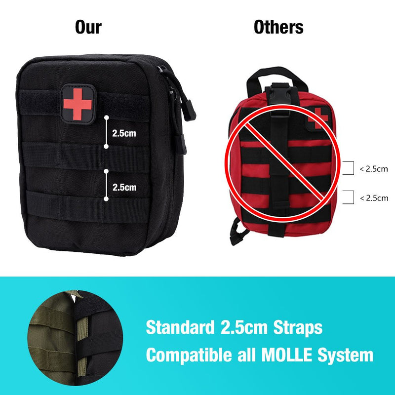 Vgeby1 First Aid Medical Bag, First Aid Bag, Emergency Survival Kit, Outdoor Backpack, Molle Bag For Home, Car, Hunting, Workplace, Camping, Travel, 1000D Oxford Fabric - NewNest Australia