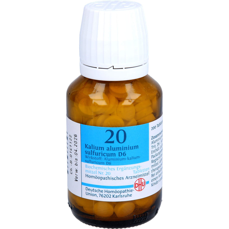 DHU Schüßler salt No. 20 potassium aluminum sulfuricum D6 tablets, 200 tablets - NewNest Australia