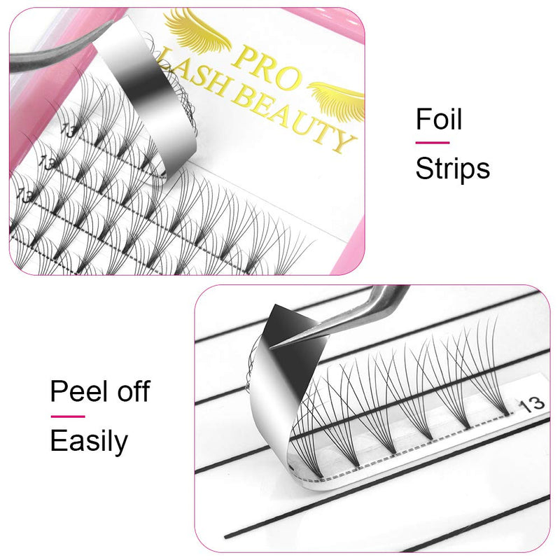 Pre Made Fan Eyelash Extensions 6D-C-0.07-14mm Short Stem Premade Fans Eyelash Extension Pre Fanned Russian Volume Lashes 0.07 0.10 Lash Extensions (6D-C-0.07-14) 14 mm - NewNest Australia
