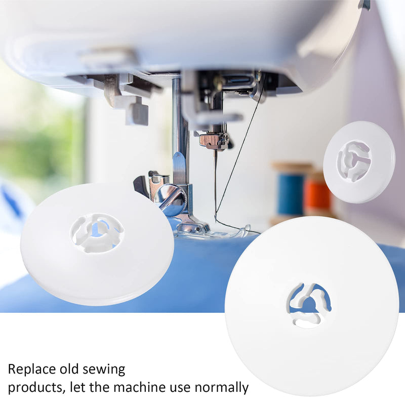 Spool Cap Sewing Machine Spool Pin Cap Small Medium Large Replacement Spool Cap Compatible with Brother, Babylock Sewing and Embroidery Machines, 45 mm, 35 mm and 25 mm, White (6 Pieces) 6 - NewNest Australia