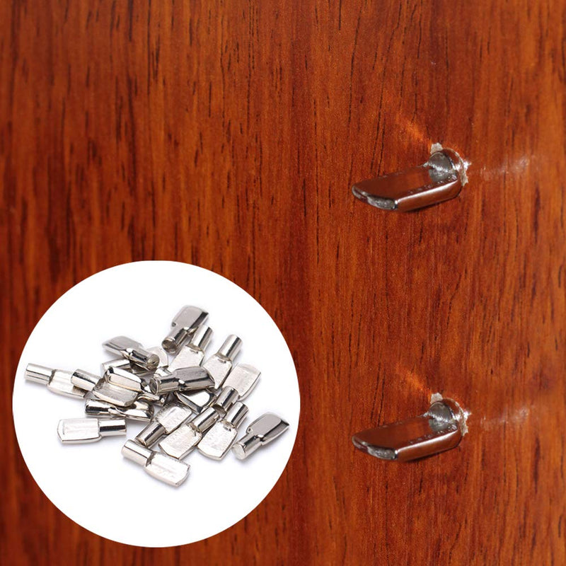 Shelf Pegs-Support Pins Set, Stainless Steel Metal Bracket Nickel Plated, Easily Replace Missing or Broken Kitchen Cabinet Bookshelf Pegs, 4 Styles 80 Pieces - NewNest Australia