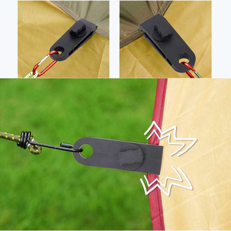 HengLiSam Tarp Clips, Heavy Duty Lock Grip, Clamps Withstand 60mph Strong Wind Fit for Awnings, Outdoor Camping, Caravan Canopies, Car Covers, Swimming Pool Covers (10 pcs) 10pack - NewNest Australia
