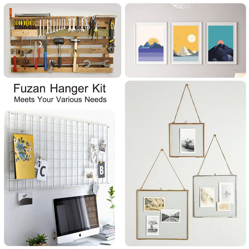 72 pcs Picture Hangers with Different Sizes, Assorted One Step Hangers, Iron Alloy Nail Hooks, Professional Plaster Picture Hanging Kit on Wooden/Drywall Hanging Hardware for Clock,Mirror,Jewelry - NewNest Australia