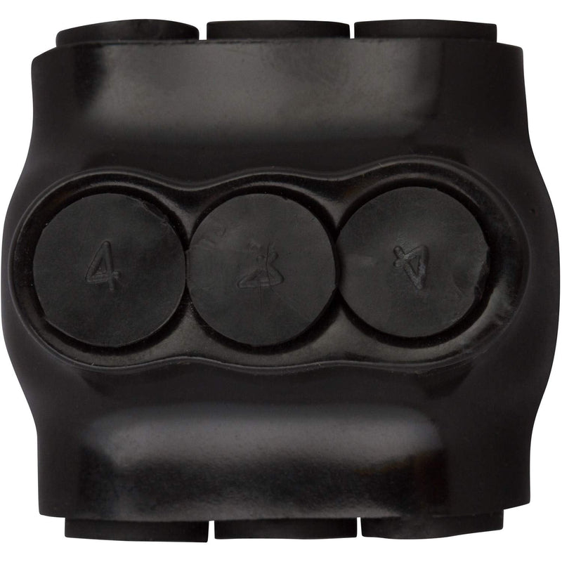 Morris Products Black Insulated Multi-Cable Connector 3 Wire Ports, 2-14 Wire Range, Slotted Allen Hex 1.6“ L x 1.5” H Dual Entry, 1-Pack 97624 3 - Wire Ports - NewNest Australia