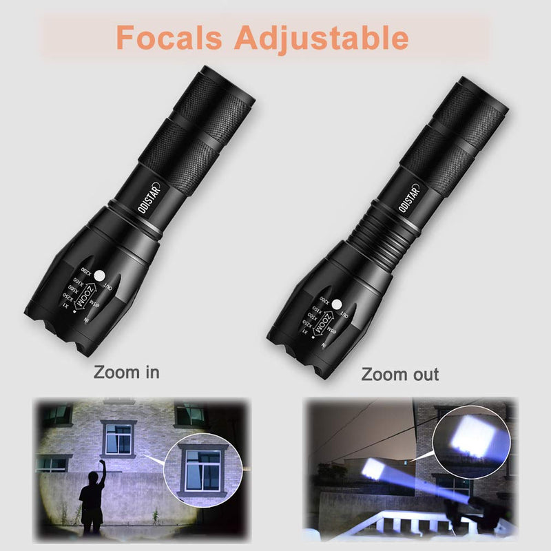 USB Rechargeable Portable 1000 Lumen Tactical Led flashlight,Built-in 18650 Lithium Battery.The size of a pocket of gifts for kids. Black - NewNest Australia