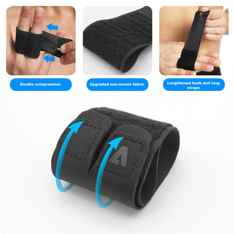 Milec Finger Splint Finger Buddy Wraps Reusable Finger Tapes Adjustable Elastic Finger Sleeves Compression Bandage Support Mallet Finger Brace for Arthritis Pain, Sport Injuries - NewNest Australia