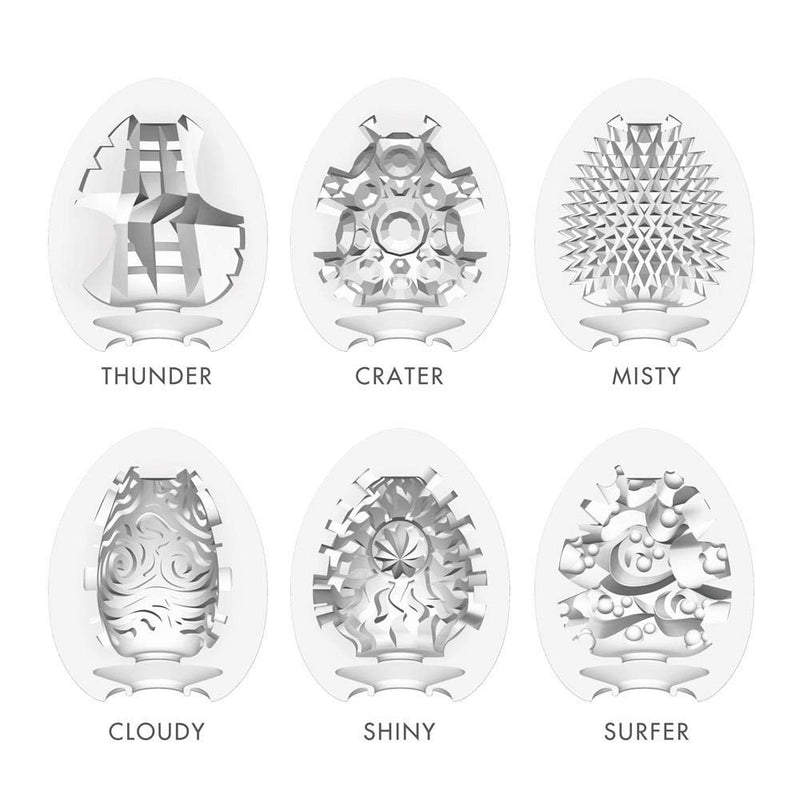 TENGA EGG-VP6(2) Easy Beat EGG Portable Male Masturbator Variety Pack, 6 Pack EGG Variety Pack - Hard Boiled - NewNest Australia