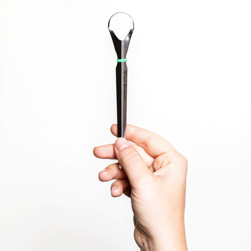 Tongue Sweeper Model P Medical Grade, Dishwasher Safe, Stainless Steel Tongue Cleaner, Reduce Bad Breath and Improve Taste, Preferred by Leading Dental Schools for Oral Hygiene, (1 Count) - NewNest Australia
