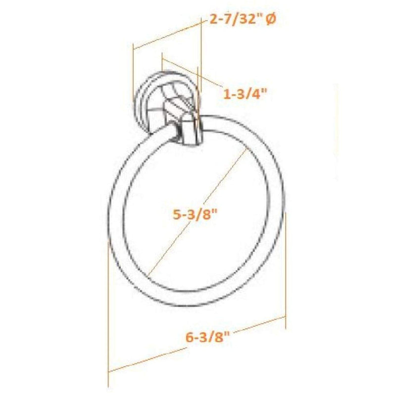 Design House 558155 Alta Bay Towel Ring, Brushed Nickel - NewNest Australia