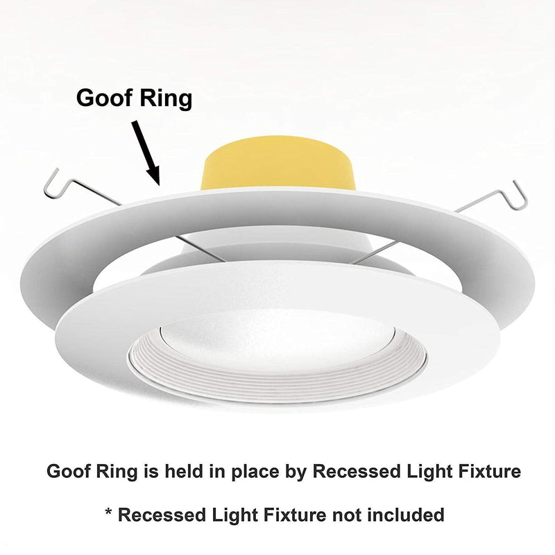 5 Pack White Plastic Trim Ring for 8" Inch Recessed Can Down Light Oversized Lighting Fixture 5 Pack - NewNest Australia