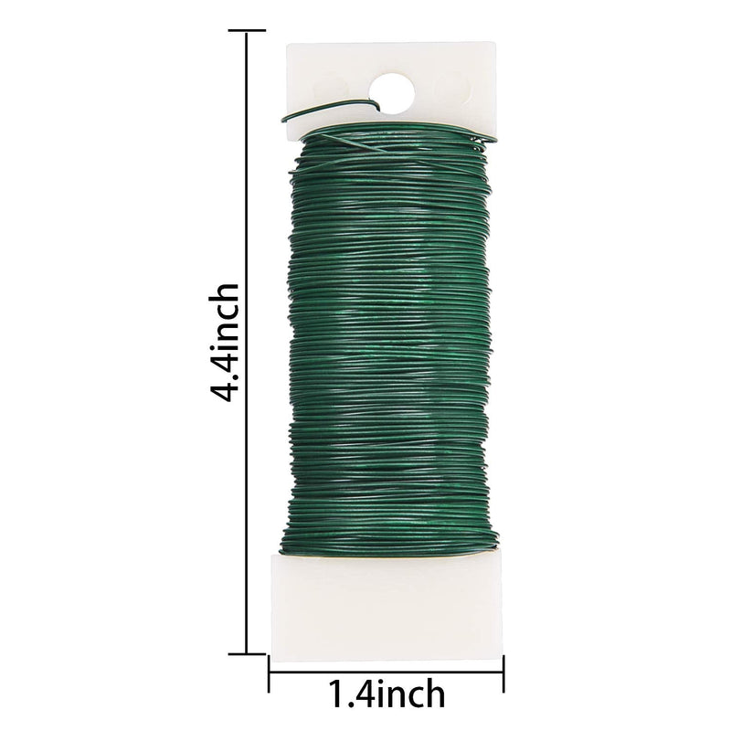 Livder 3 Pack 114 Yards 22 Gauge Green Flexible Paddle Wire for Crafts, Christmas Wreaths Tree, Garland and Floral Flower Arrangements - NewNest Australia