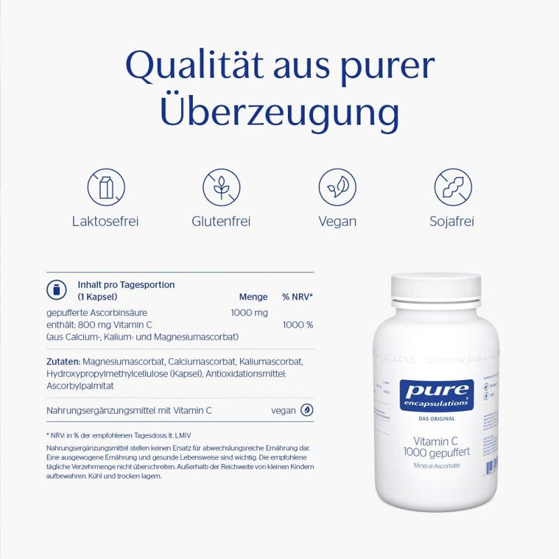 Pure Vitamin C 1000 buffered 90 capsules - NewNest Australia