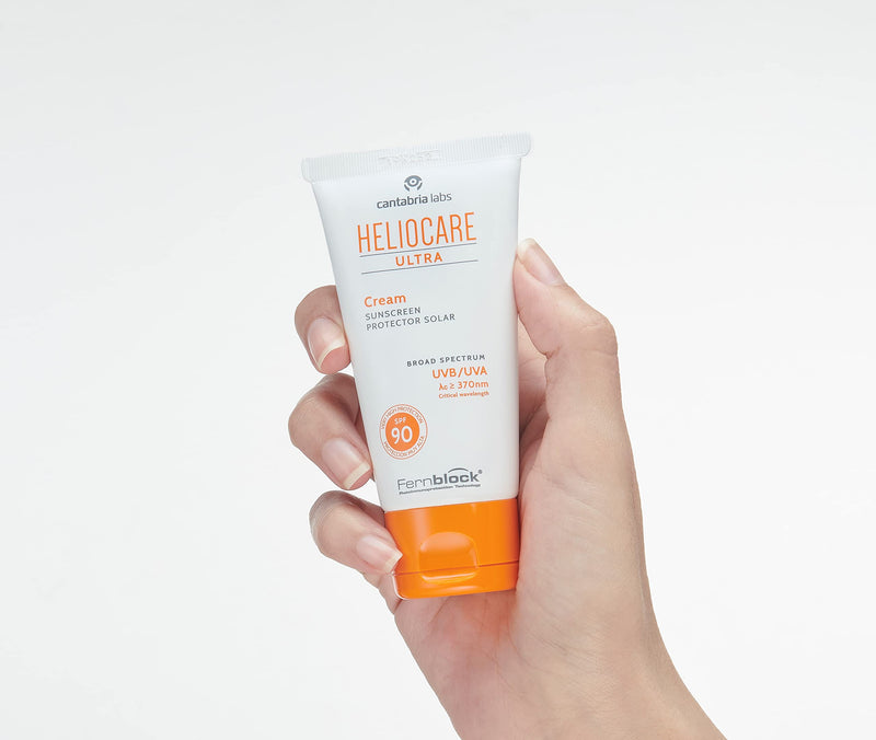 Heliocare Ultra Cream SPF 90 50ml / Sun Cream For Face/Daily UVA and UVB Anti-Ageing Sun Block/Combination, Dry and Normal Skin Types/Matte Finish - NewNest Australia