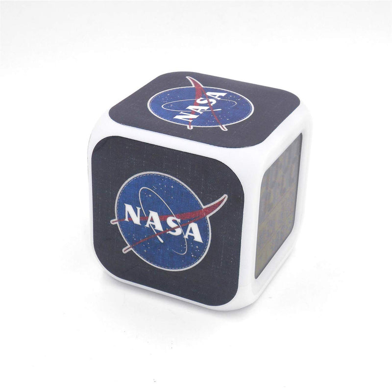 NewNest Australia - Boyan New NASA Space Aerospace Blue Led Alarm Clock Creative Desk Table Clock Multipurpose Calendar Snooze Glowing Led Digital Alarm Clock for Unisex Adults Kids Toy Gift 