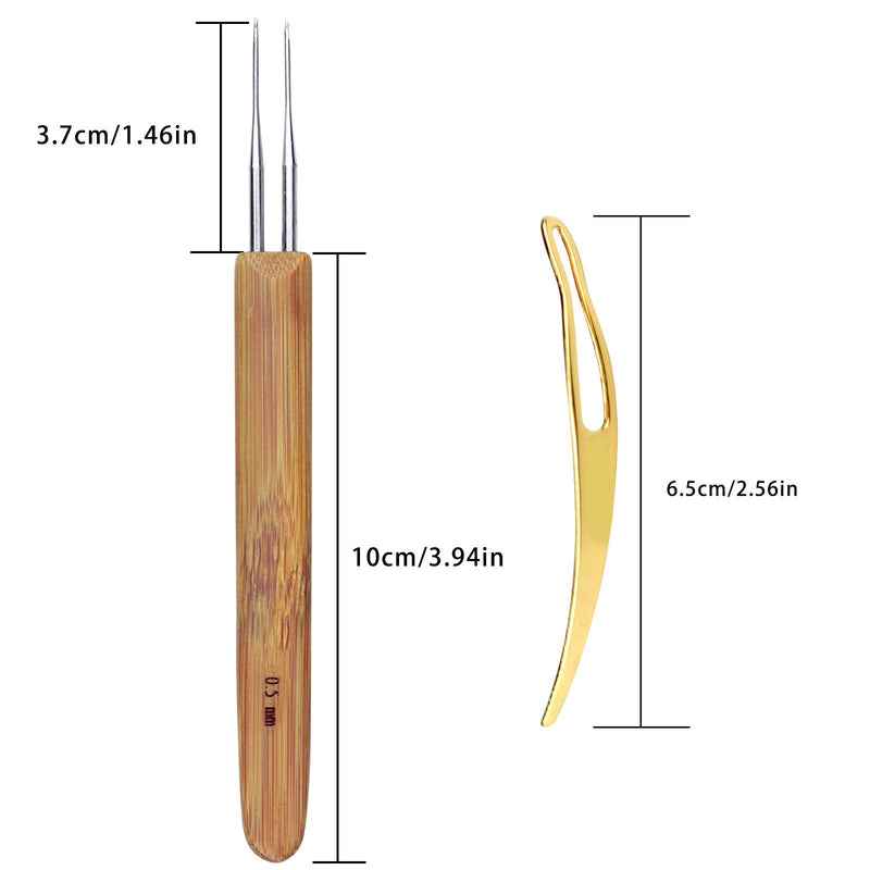 6 Pieces Dreadlock Crochet Hook Set Including Dreadlocks Crochet Hair Weaving Needle Tool 1 Pieces 1 Hook + 1 Pieces 2 Hooks + 1 Pieces 3 Hooks + 3 Pieces Hair Braid Craft Locking (0.5mm) 0.5mm - NewNest Australia