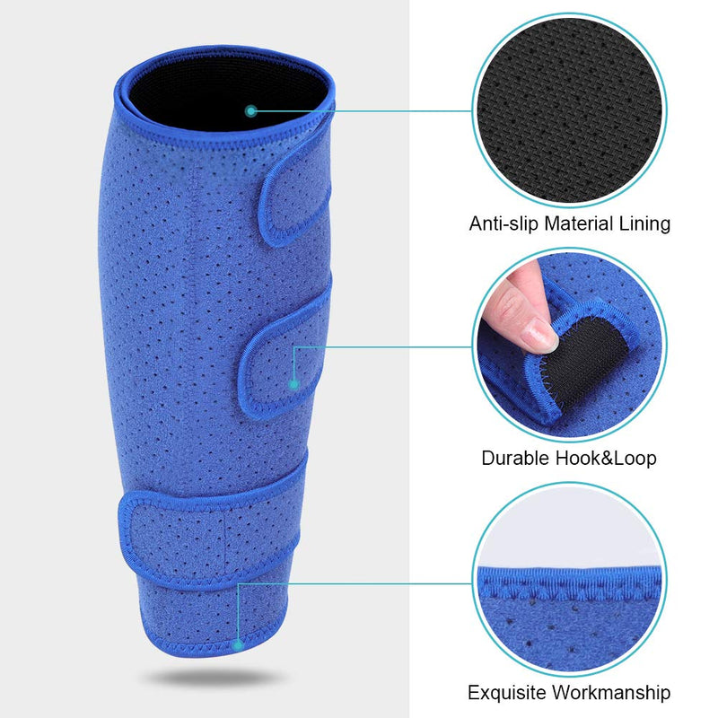 Yosoo Health Gear Calf Support Brace Shin Splints Compression Wrap Neoprene Calf Sleeves Adjustable Breathable Bandage for Torn Muscle, Tight Calves, Swelling, Sprains Recovery, Unisex, Single - NewNest Australia
