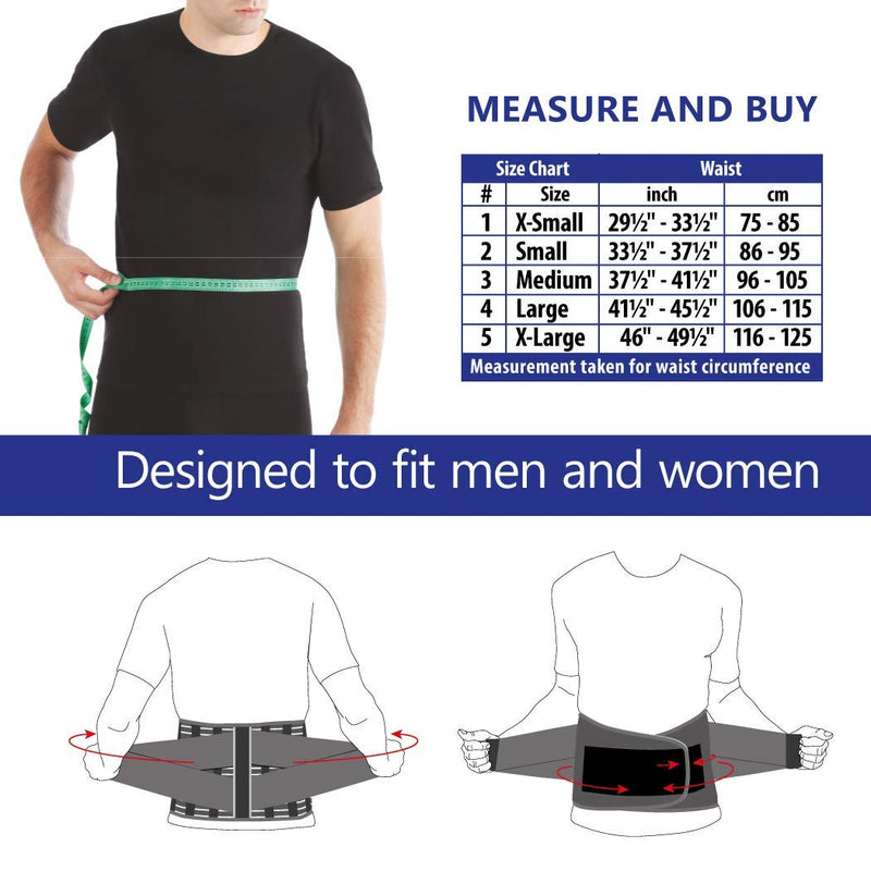 Back Support Belt Back Strap With Stabilizing Rods For Pain Reduction And Posture Correction Adjustable Back Support For Men And Women With 4 Rib Stiffeners Height 24 Cm Large Black - NewNest Australia