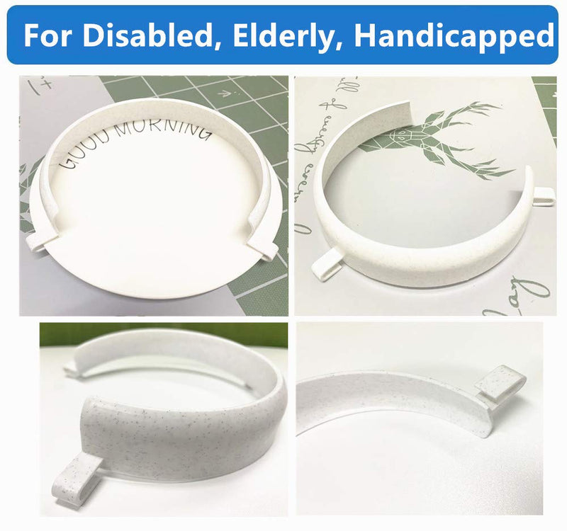 Plate Food Guard for Parkinson Patient, Clip-On Spill Prevention Scooping Food Dining Aid Assistant, Eating Easier for Disabled, Elderly, Handicapped and Stroke - NewNest Australia