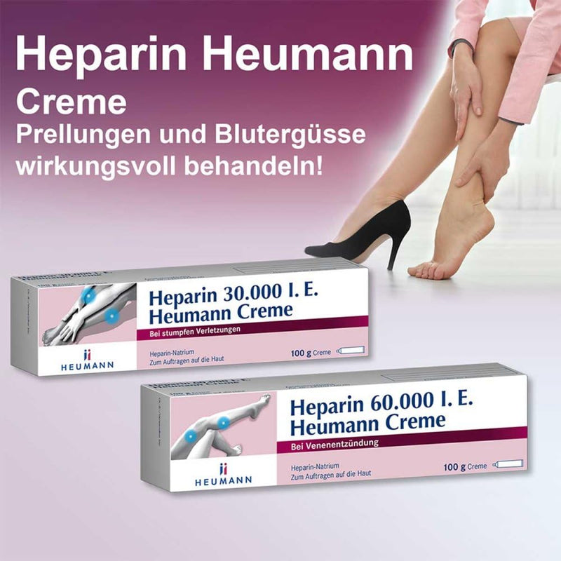 Heparin Heumann Cream 60,000 IU: Heparin sodium for application to the skin for blunt injuries and superficial phlebitis, 100 g 100 g (pack of 1) - NewNest Australia