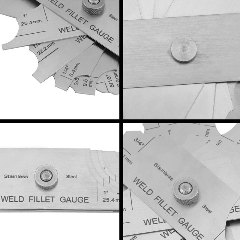 Fillet Weld Gauge Gage Set Stainless Steel Welding Inspection Gauge Inch/Metric - NewNest Australia